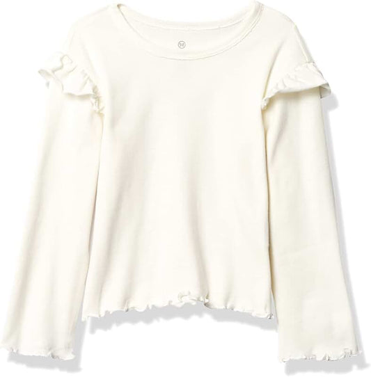 Organic Cotton Ruffle Long Sleeve T-Shirt