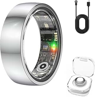 Smart Ring Fitness Tracker with GPS and Health Monitoring