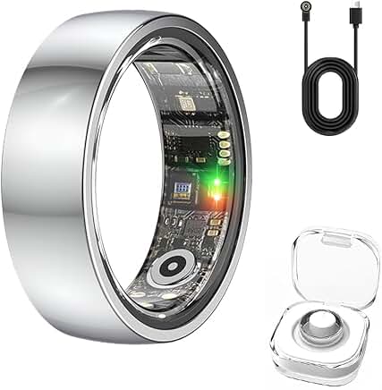 Smart Ring Fitness Tracker with GPS and Health Monitoring