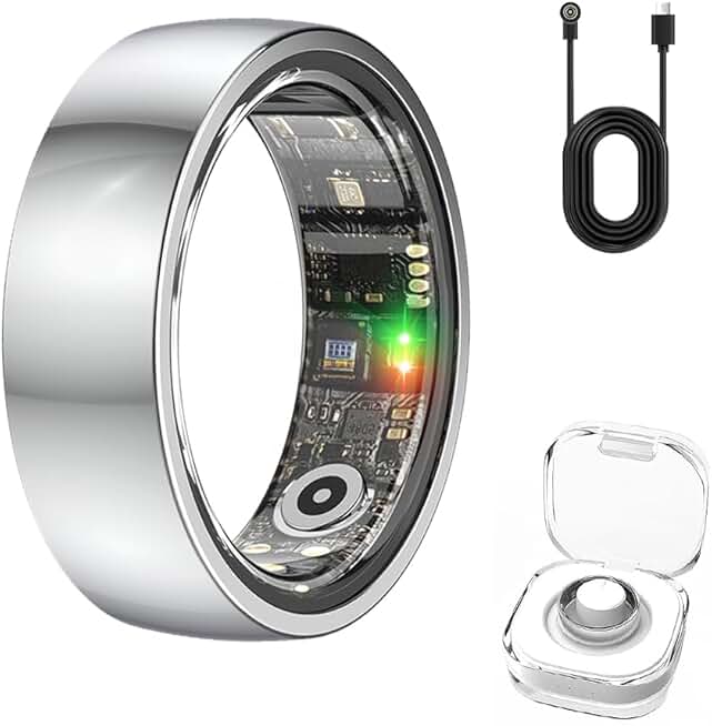 Smart Ring Fitness Tracker with GPS and Health Monitoring