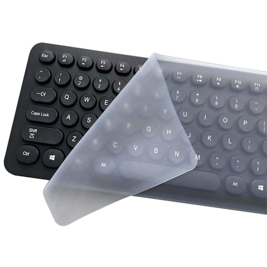 Clear silicone keyboard cover for standard desktop keys