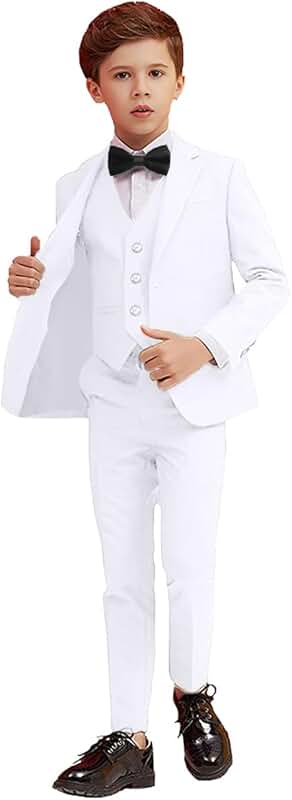 Kids' Slim Fit 5-Piece Suit for Formal Events