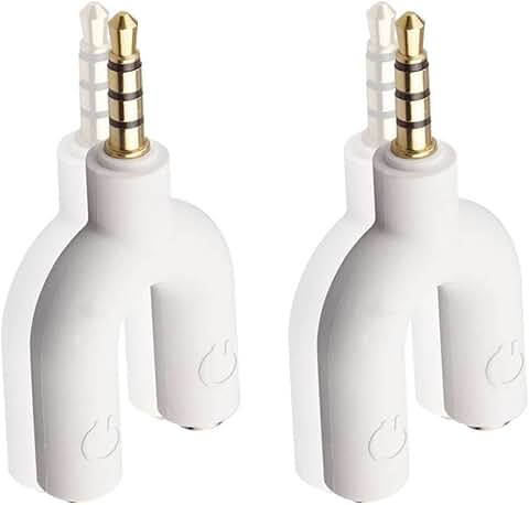 Dual 3.5mm Headphone Adapter with Gold Plated Connectors