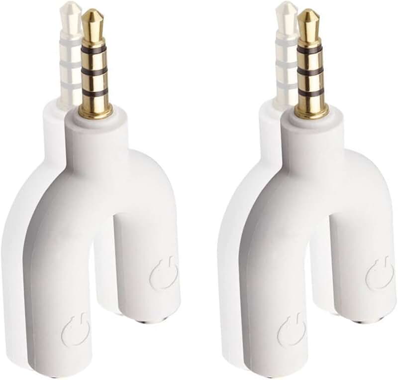 Dual 3.5mm Headphone Adapter with Gold Plated Connectors