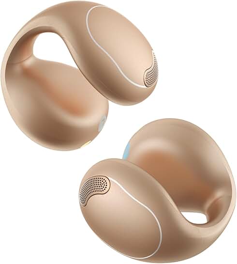Open-Ear Clip-On Headphones with Button Controls