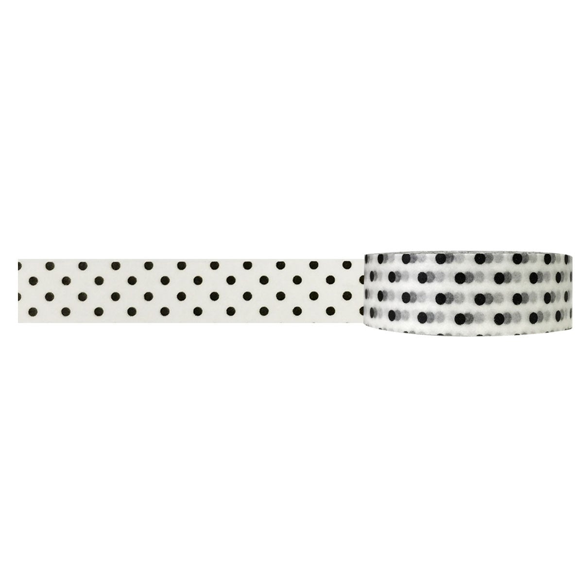 Colorful Patterned Washi Tape with Black and White Dots