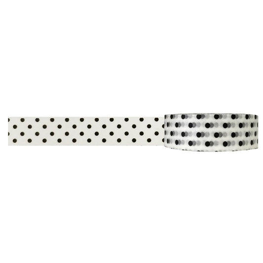 Colorful Patterned Washi Tape with Black and White Dots