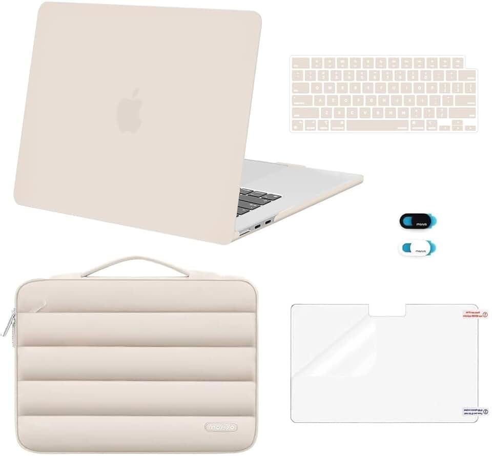15-Inch MacBook Air Case with Sleeve, Keyboard Cover, and Screen Film