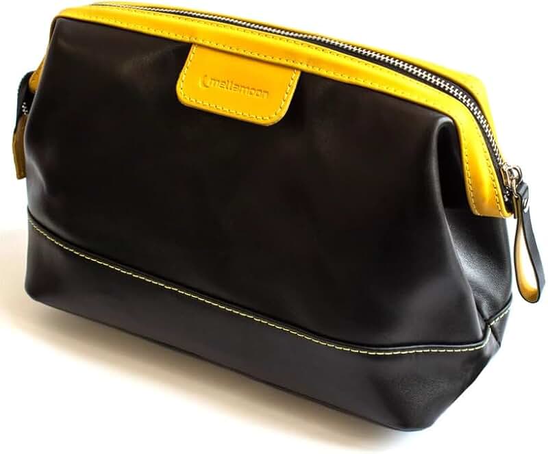 Large Waterproof Leather Toiletry Bag for Men and Women