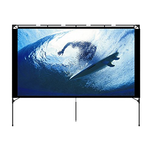 Outdoor Projector Screen 80 Inch 4K HD Foldable Portable Outdoor Front Movie Screen, Setup Stand, Transportable Full Set Bag for Camping and Recreational Events