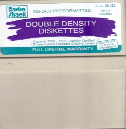 MS-DOS Preformatted Double Density 3 1/2" Diskettes 10pack