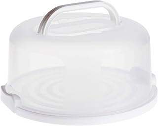 Round Cake Carrier with Lid, Handle, 12-inch diameter