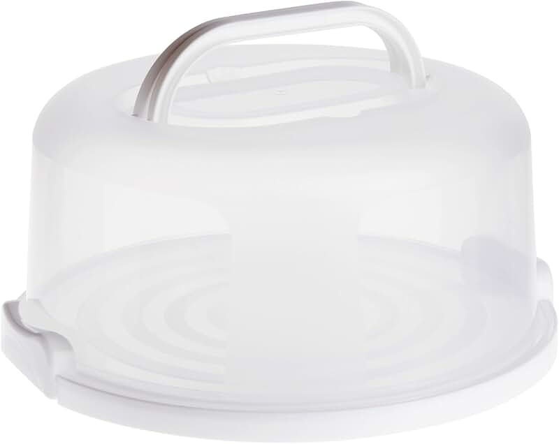 Round Cake Carrier with Lid, Handle, 12-inch diameter