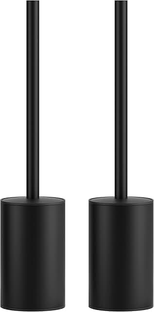 Toilet Brush and Holder Set with Stainless Steel Base