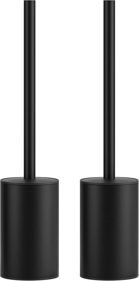 Toilet Brush and Holder Set with Stainless Steel Base