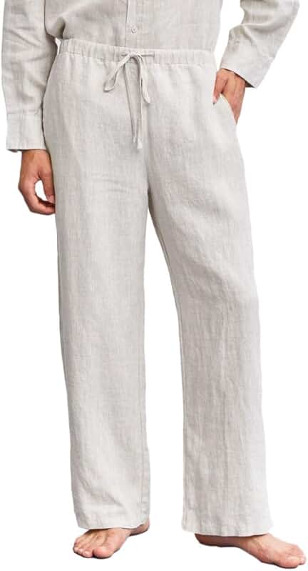 Men's 100% Linen Summer Loose Casual Pants