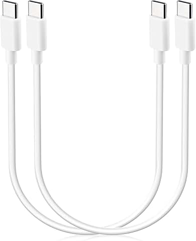 Short USB C Charging Cables, 2-Pack