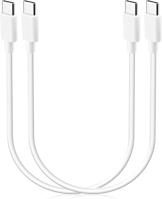 Short USB C Charging Cables, 2-Pack