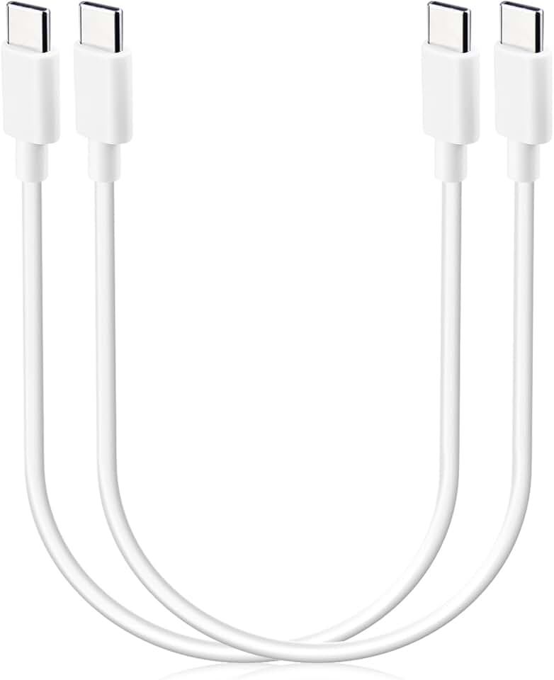 Short USB C Charging Cables, 2-Pack
