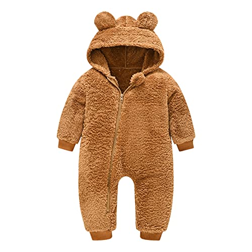 Btrown Baby Fleece Jumpsuit Onesie Girls Hoodie Warm Clothing 1t
