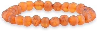 Unpolished Baroque Amber Bracelet with Baltic Sea Beads