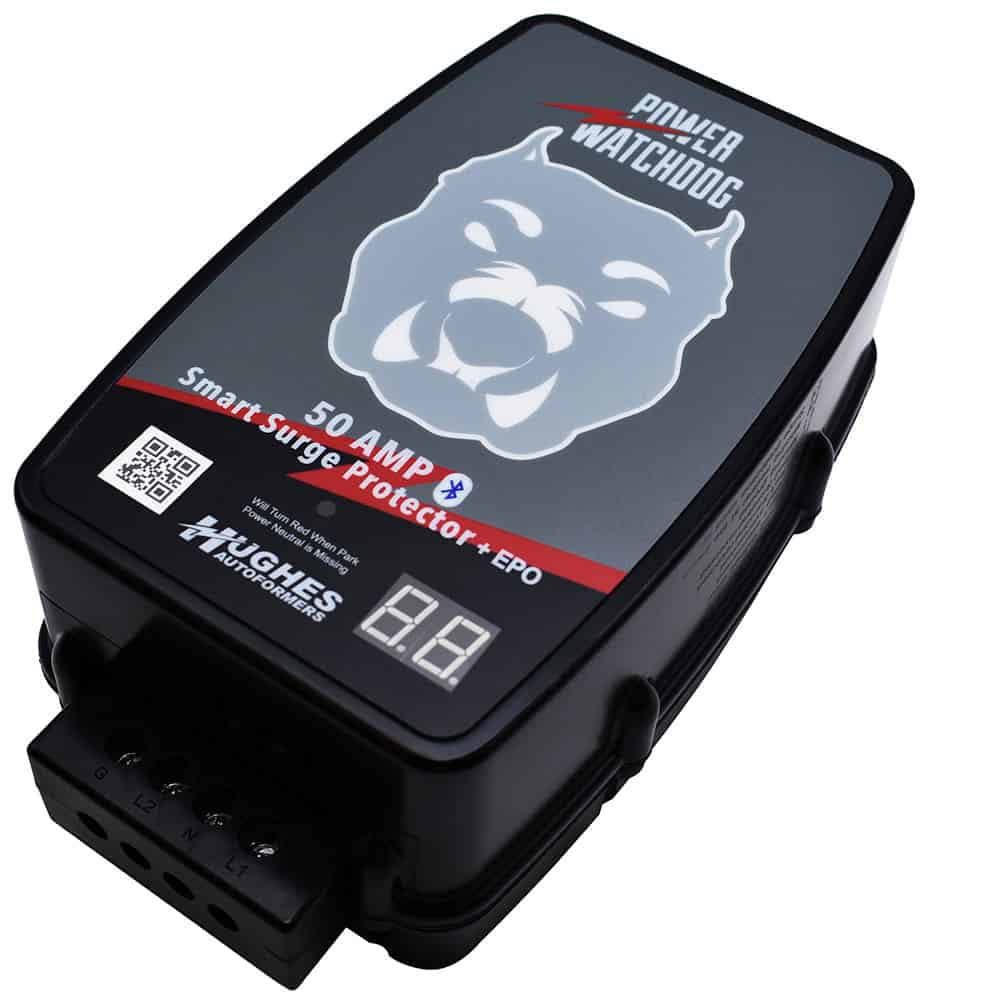 Power Watchdog PWD50EPO, Bluetooth Surge Protector with Auto Shutoff, 50 Amp, Portable
