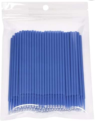 Mini Skater 100 Pack Micro Applicator Brushes, 2.5mm, Blue