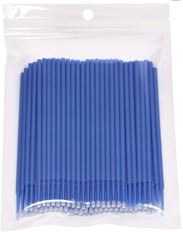 Mini Skater 100 Pack Micro Applicator Brushes, 2.5mm, Blue