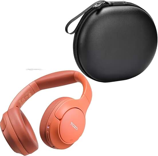 Hybrid Active Noise Cancelling Wireless Headphones with Case
