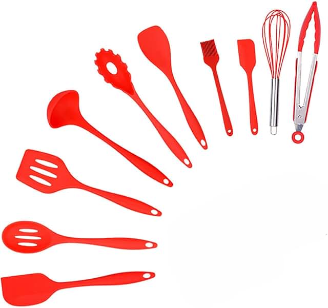10-Piece Heat-Resistant Silicone Cooking Utensil Set