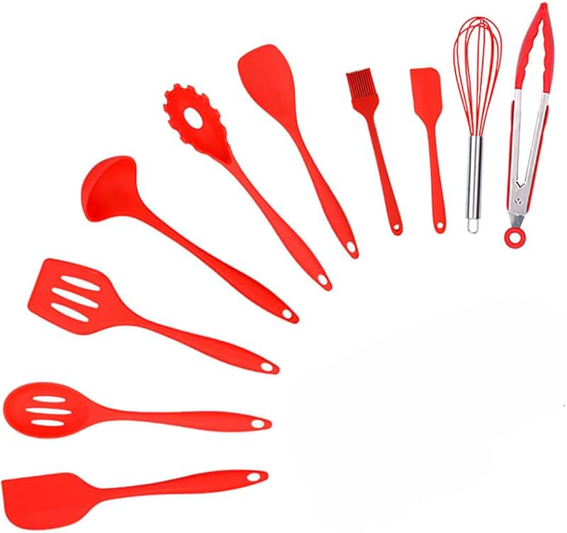 10-Piece Heat-Resistant Silicone Cooking Utensil Set