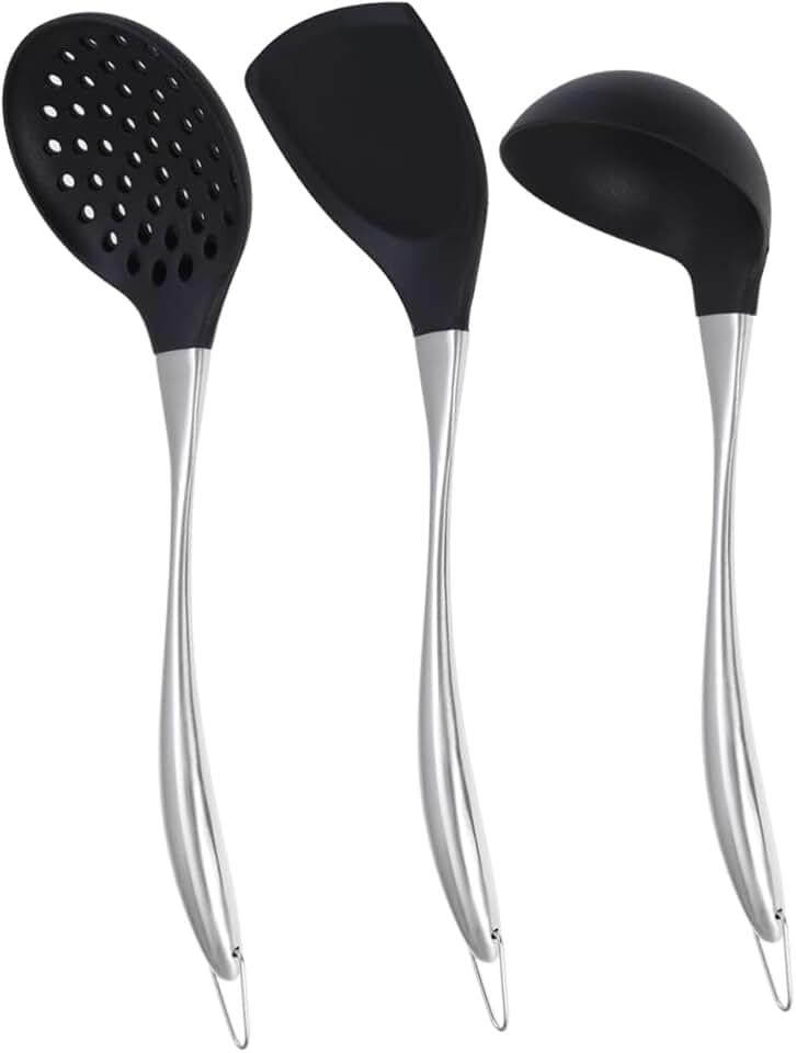 3-Piece Heat-Resistant Silicone Kitchen Utensil Set