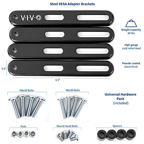 Steel VESA Extension Mount Adapter Brackets for Screens 32 to 55 inch LCD LED TV, Conversion Plate Kit for VESA up to 400x400mm, MOUNT-AD400B