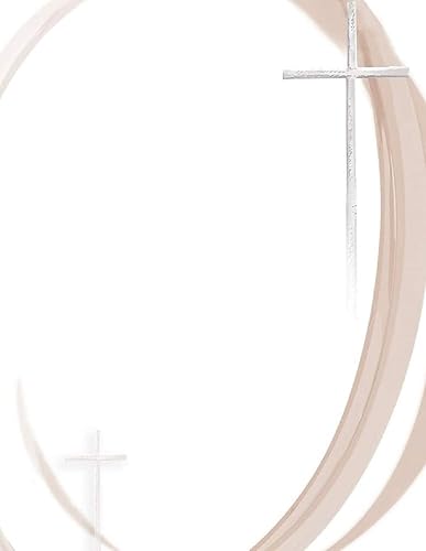Swirls and Cross Letterhead, 80 sheets, 8.5"x11"