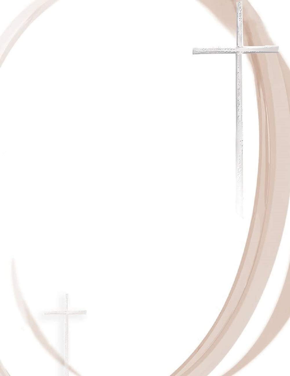Swirls and Cross Letterhead, 80 sheets, 8.5"x11"