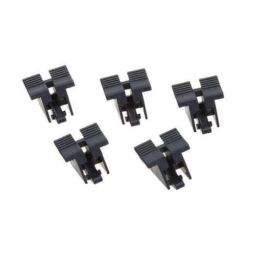 Set of five PCIE X16 graphics card slots with fixing clips