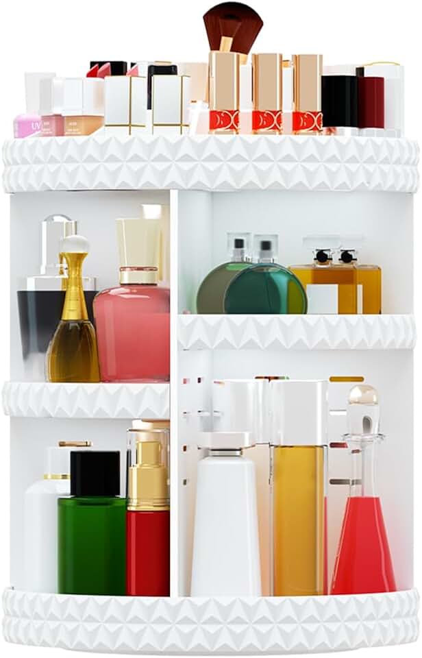 360° Rotating Makeup Organizer with Large Capacity