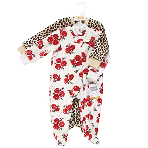 Uni   Plush Sleep and Play, Red Rose Leopard, 0-3 Months