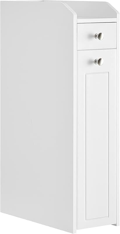 Slim Storage Cabinet with Slide-Out Drawers