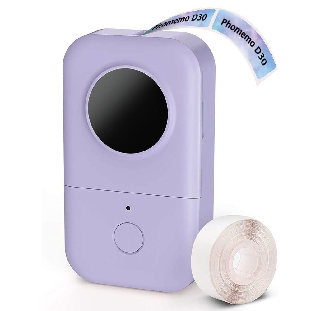 D30 Label Makers Machine with Tape - Portable Bluetooth Mini Sticker Thermal Label Printer Handheld Rechargeable, Easy to Use for Office Home Organization, Rich Icon Font Multiple Templates