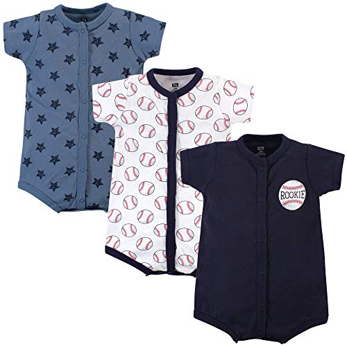 Uni   Cotton Rompers Baseball, 0-3 Months