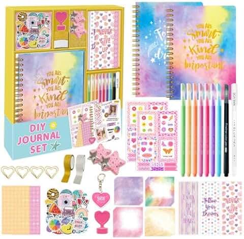 DIY Journal Set for Girls, 98 Pieces, Art and Craft Supplies
