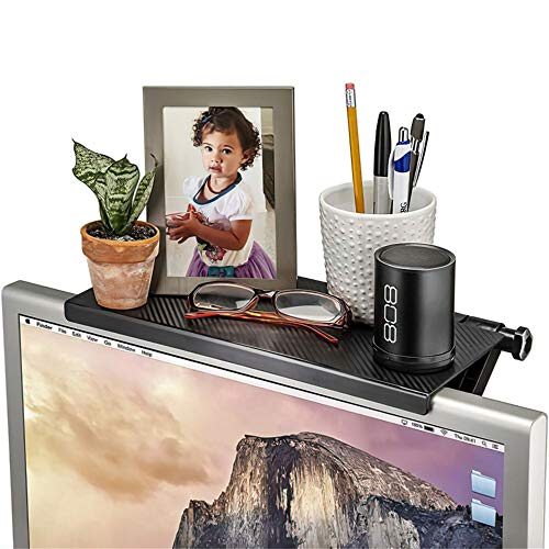 Tv Shelf Cable Box - Nonslip Plastic Grips and Rotary Clamp Cable Box Shelf for Wall Mounted Tv Top Shelf 13 Inch Wide Tv Wall Shelves Black