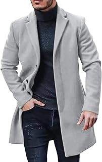 Men's Slim Fit Trench Coat for Fall and Winter