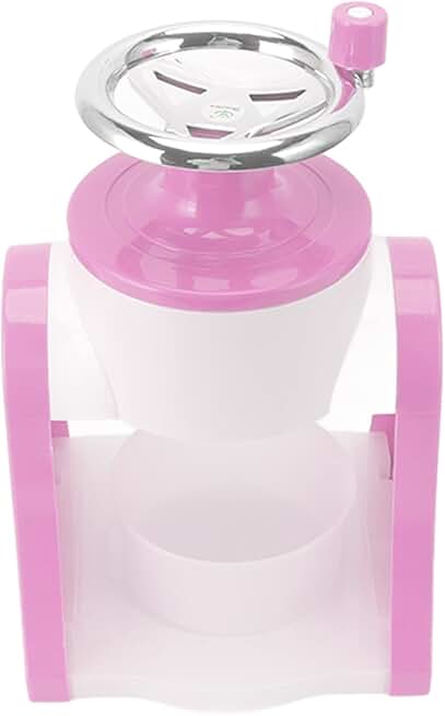 Pink stainless steel hand-shaved ice machine for home and commercial use