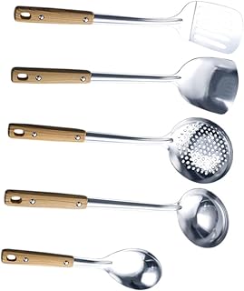 Set of 5 Kitchen Utensils for Cooking and Serving