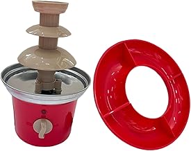 Set of three reusable electric chocolate fountain machines