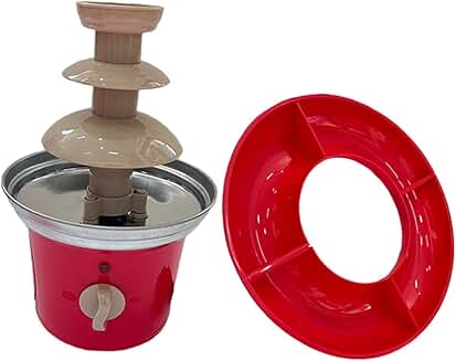 Set of three reusable electric chocolate fountain machines