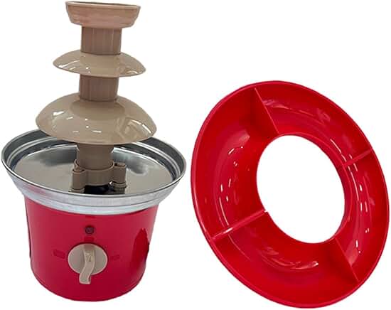 Set of three reusable electric chocolate fountain machines