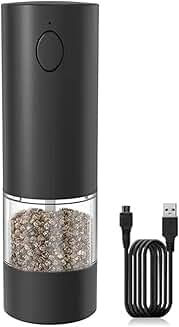 Rechargeable USB Salt and Pepper Grinder with Light